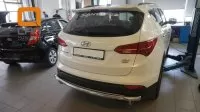 Защита заднего бампера Hyunda SantaFe (2012-) (одинарная) d60