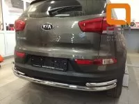 Защита заднего бампера Kia Sportage (Киа Спортаж) (2010-2016) (одинарная с уголками) d 60/42