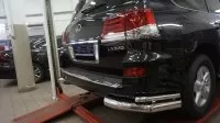Защита заднего бампера Lexus LX570 2013+ (уголки) d76/42