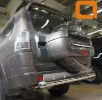 Защита заднего бампера одинарная труба d 60 Mitsubishi Pajero IV 2011+
