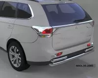 Защита заднего бампера труба с уголками Mitsubishi Outlander 2012-2015