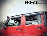 Дефлекторы окон ветровики для Jeep Wrangler 2007-2018 Wellvisors
