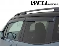 Дефлекторы окон ветровики для Jeep Renegade 2014+ с черным молдингом
