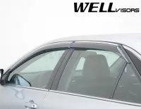 Дефлекторы окон ветровики для Toyota Camry 2015-2017 с хром молдингом