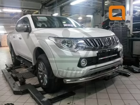 Защита переднего бампера Mitsubishi L200 (2016-)/ Fiat FullBack (одинарная)